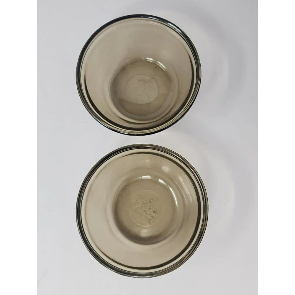 Vintage‎ Lovenware Amber Glass Casserole Dishes & Bowls Set Of 4 With Handles